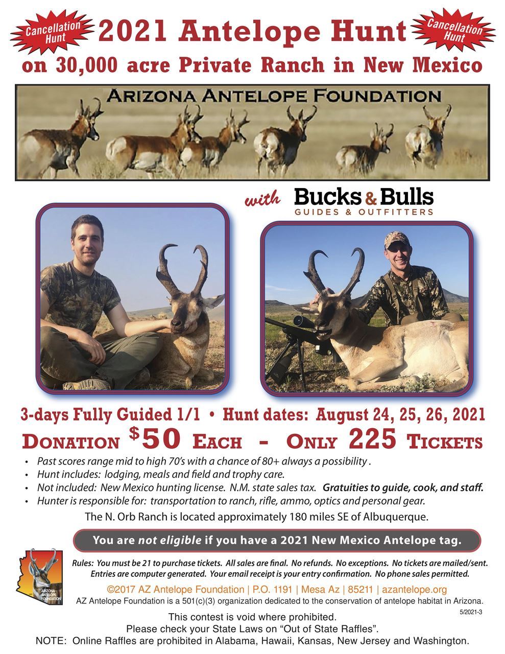 Arizona Antelope Foundation  Raffles